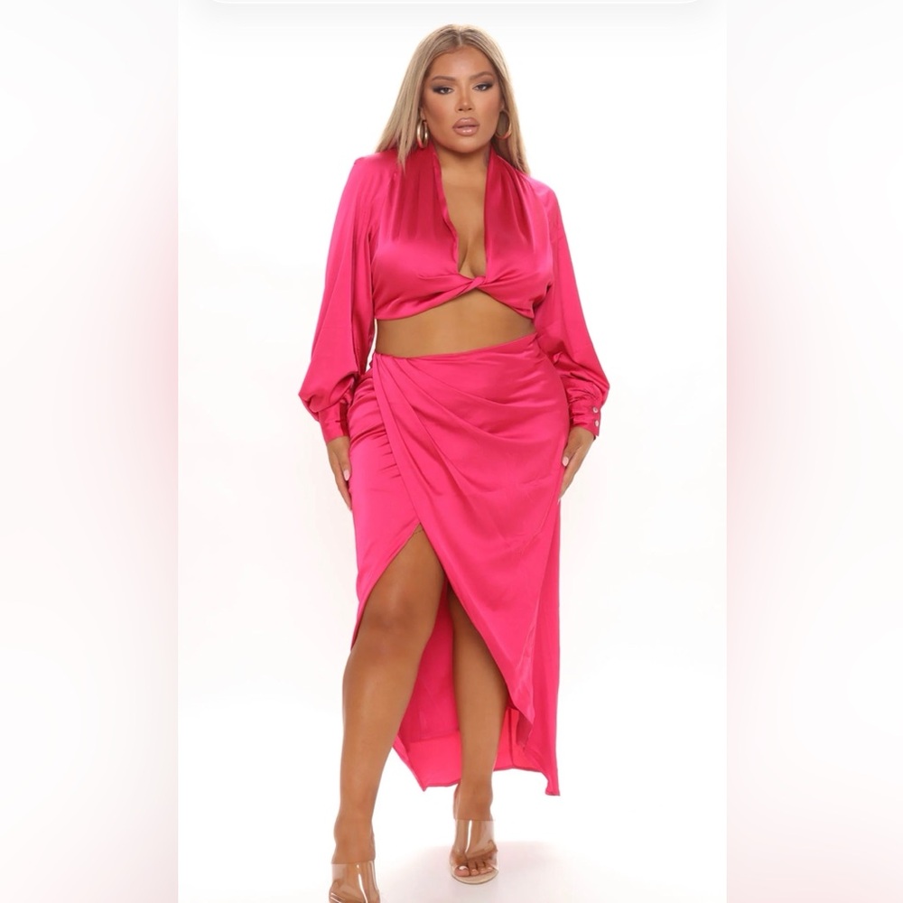 Love Again Satin Skirt Two-Piece Set